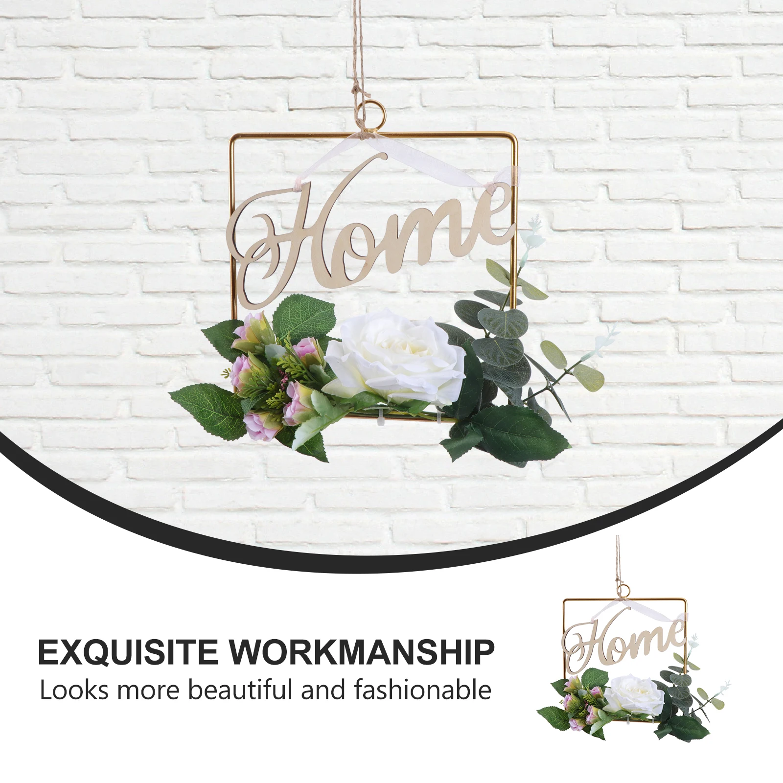 

Metal Wall-mounted Simulated Flowers Glitter Home Decor Household Hanging Adornment Hotel Photo