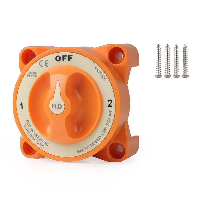 DT39 Marine Battery Disconnect Switch 4 Position Selector AFD for Boat RV 32V with Cable Lug