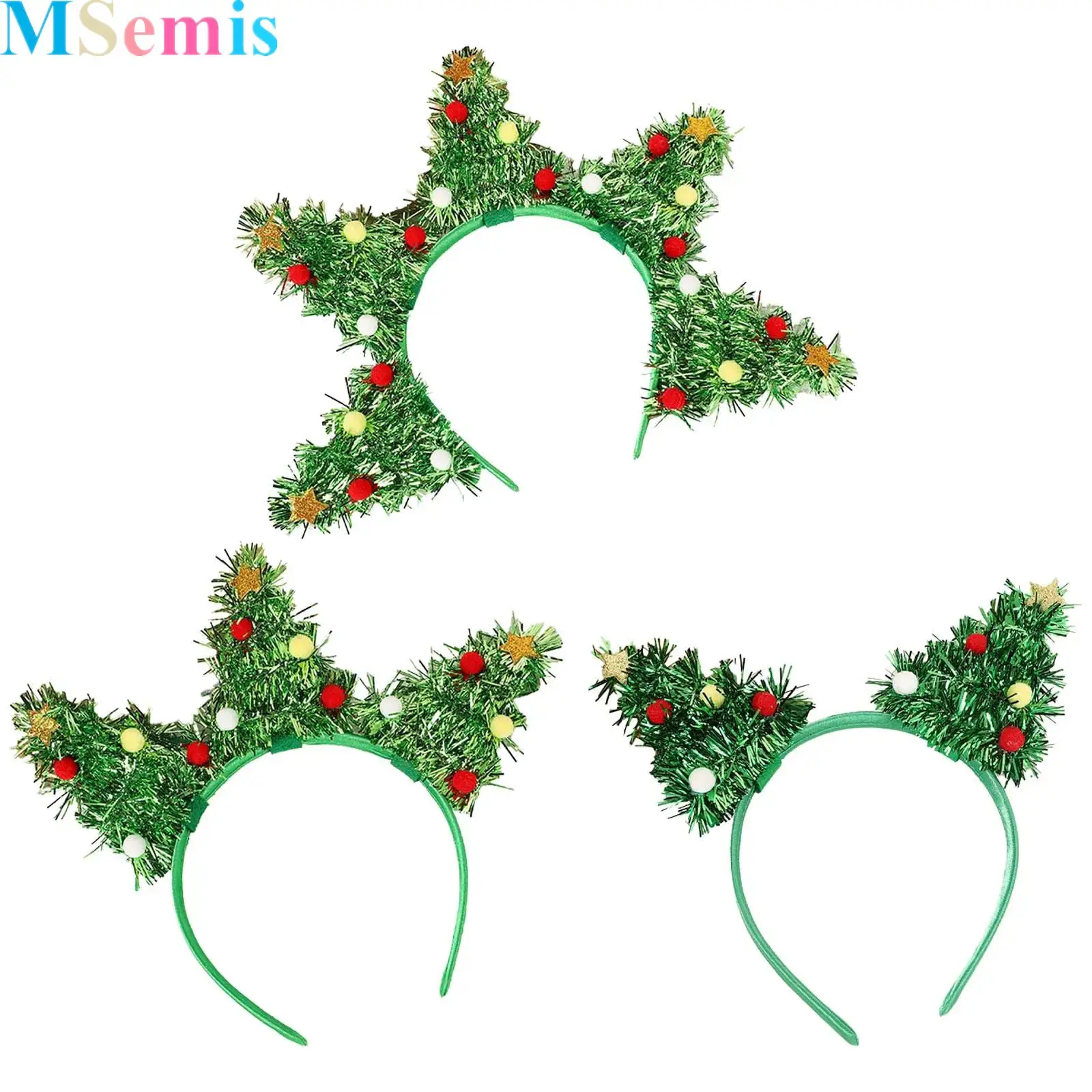 

1Pcs Christmas Headbands Christmas Tree Costume Hairbands Xmas Tree Hair Hoop Holiday Hair Accessories for Women Girls