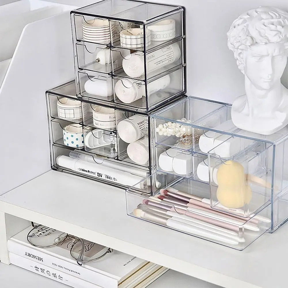 

Convenient Drawer Storage Box Compartment Multifunctional Commodity Shelf Waterproof INS Storage Rack Student