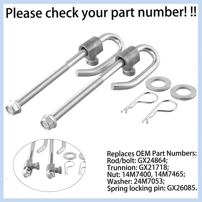 AS63-GX21718 Deck Lift Hanger Rod Kit For JD E130 L100 LA120 L120 Lawn Mower Tractor Boat Accessories