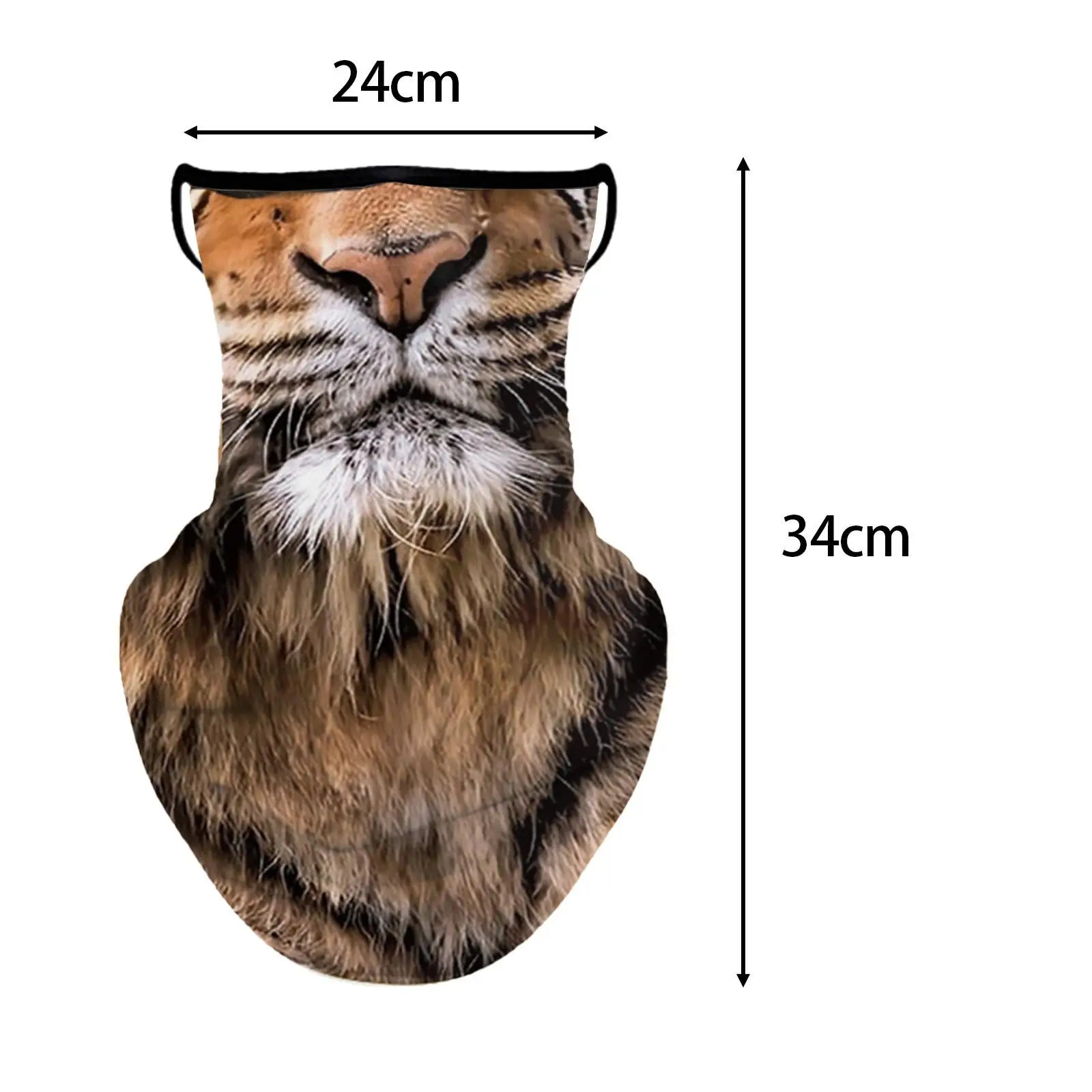 Neck Gaiter Face Mask with Ear Hanging Lightweight Polyester Comfortable Breathable Sun Dust Protection for Outdoor Activities