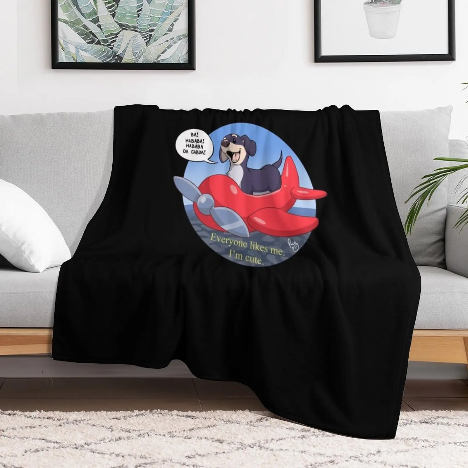 Dog of Wisdom Throw Blanket for sofa Shaggy christmas gifts Blankets