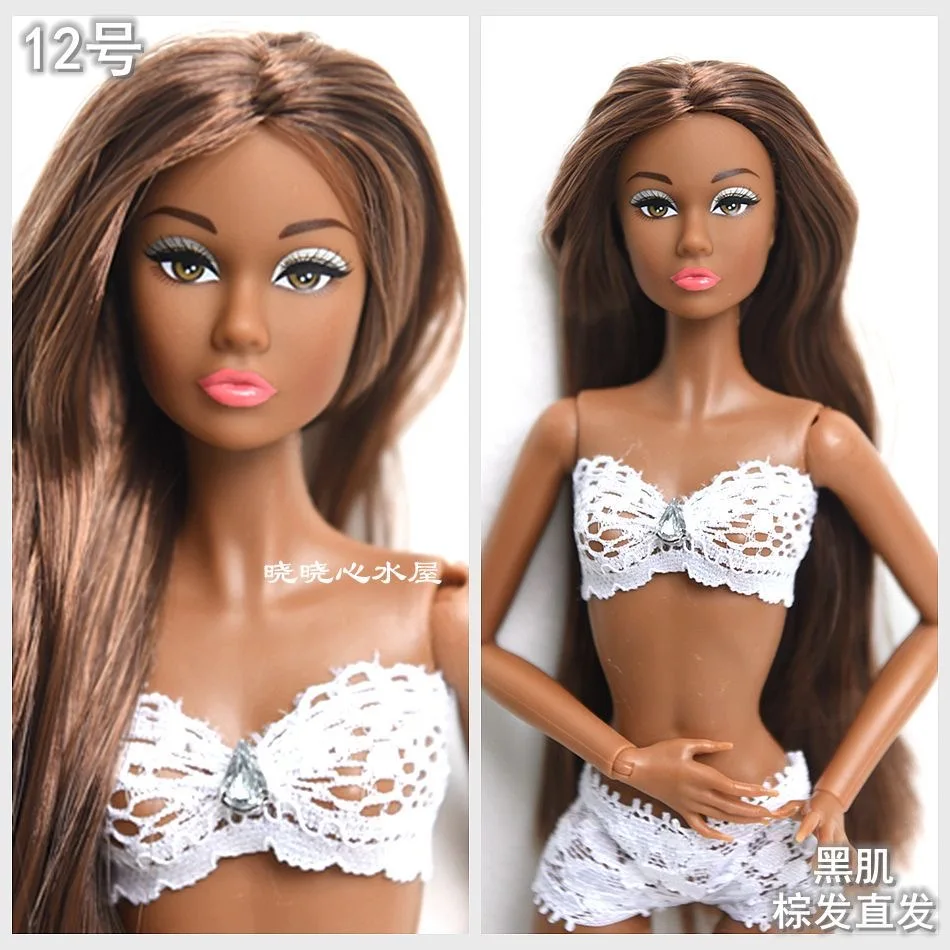 FR Supermodel Nude Doll 1/6 White/normal/chocolate Skin BABI Doll DIY Dress-up Princess Joints Movable Body + Head Accessories