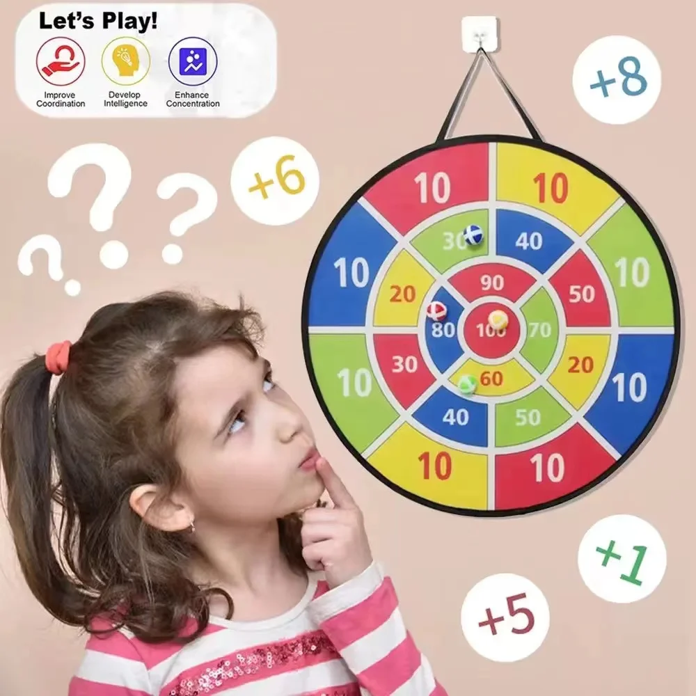 Children with sticky ball 74CM large dart board Family interactive game educational arithmetic indoor/outdoor sports toys gift