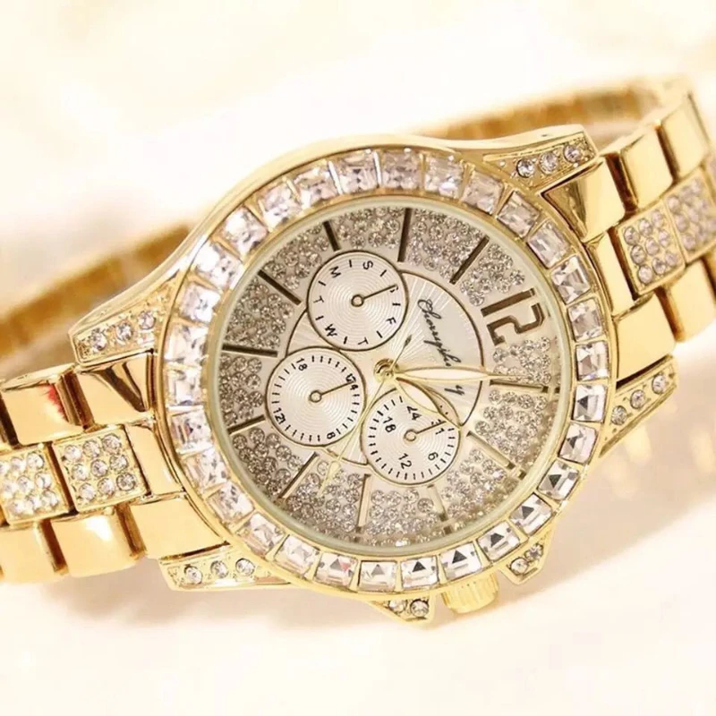 

Not Waterproof Luxury Diamond Starry Sky Quartz Watches Gift for Women High-end Temperament Watch Accessories ساعات يد نسائية