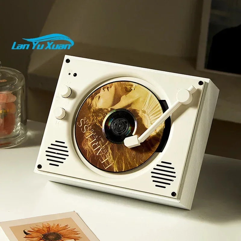 

Wall Mounted Bluetooth Speaker Classic Retro Lossless CD Player with Remote Control Wilress Music Support U Disk Play New