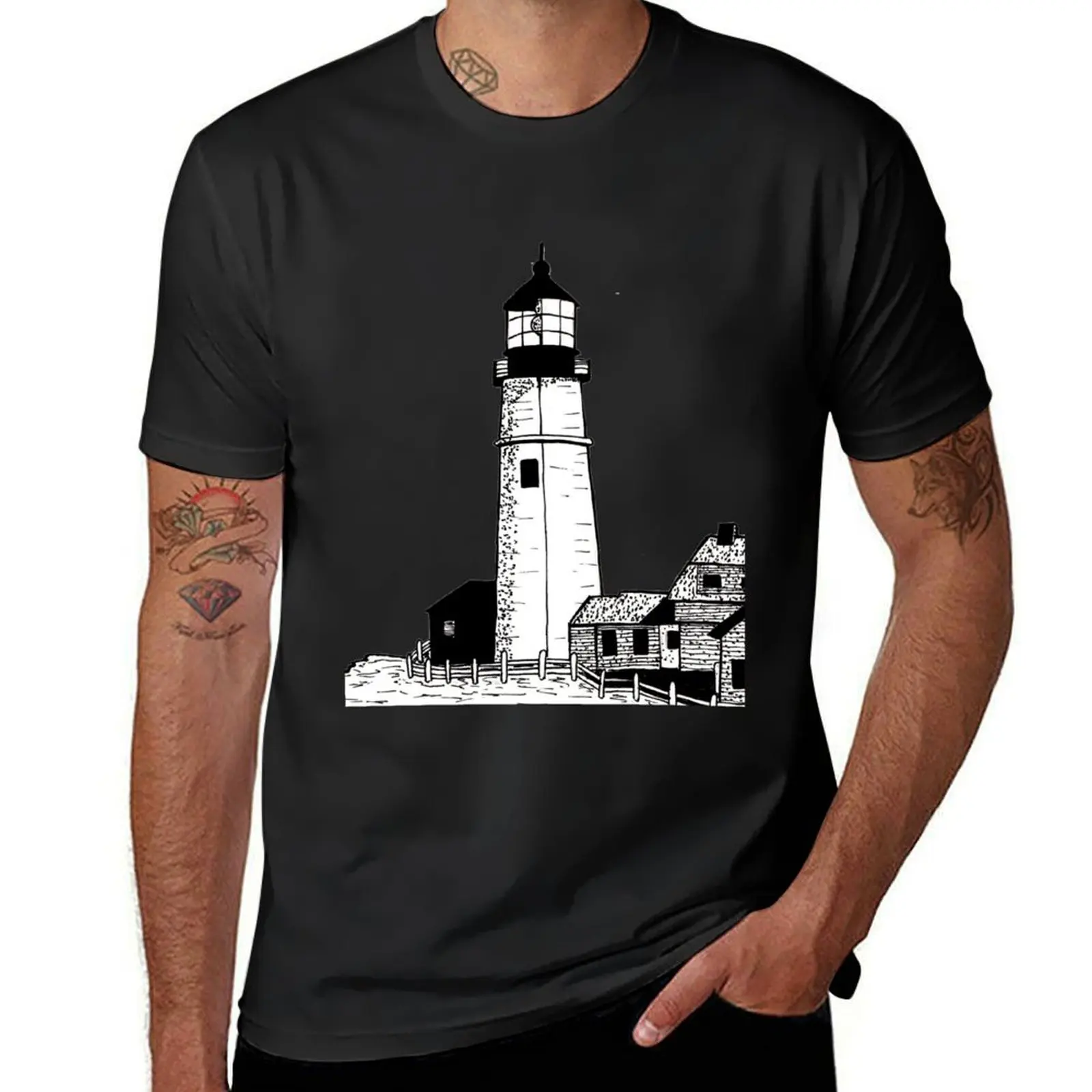 Lighthouse T-Shirt Blouse hippie clothes for a boy mens champion t shirts