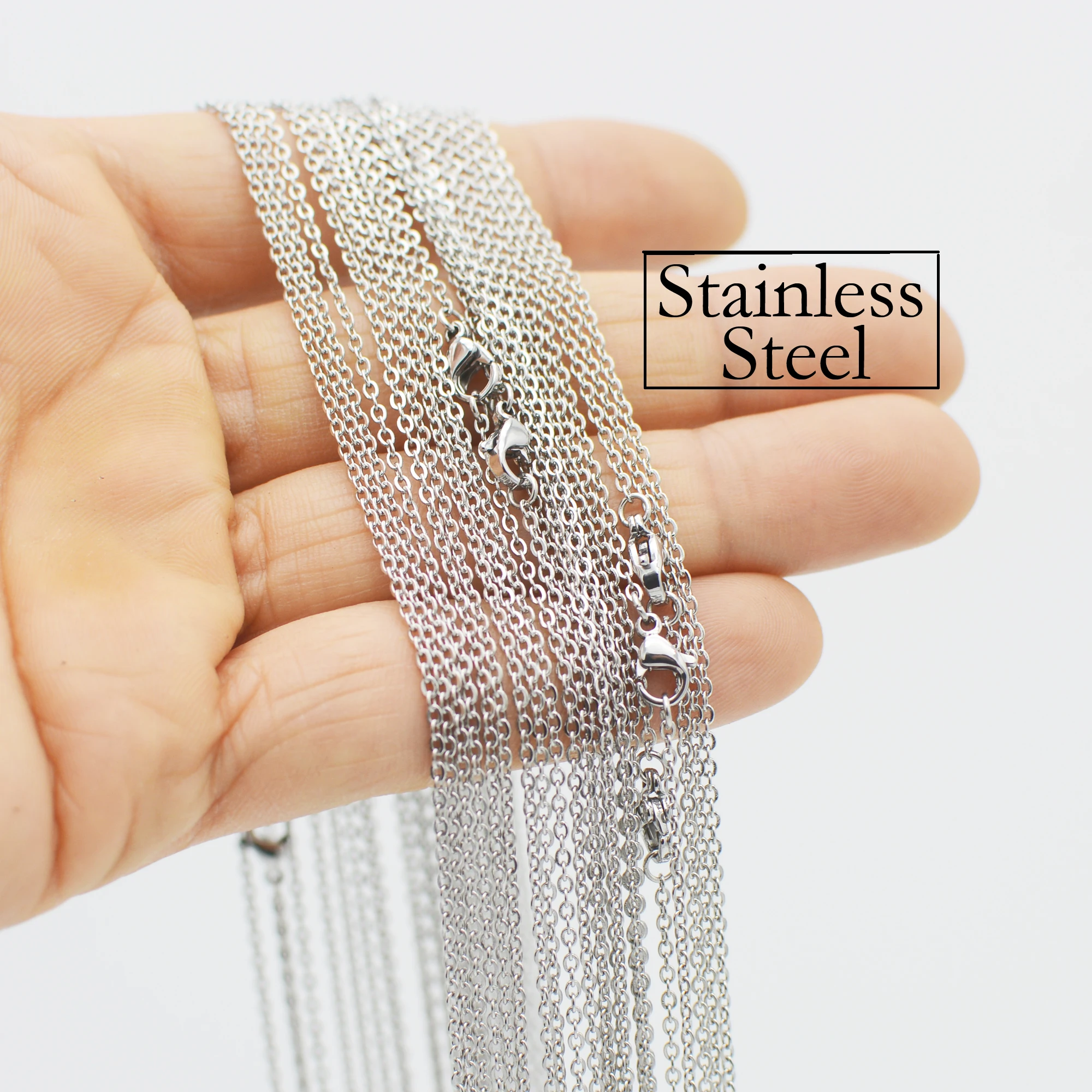 

Custom Order: 300 pcs 28 inch 2mm Stainless Steel Cable Chain Necklace
