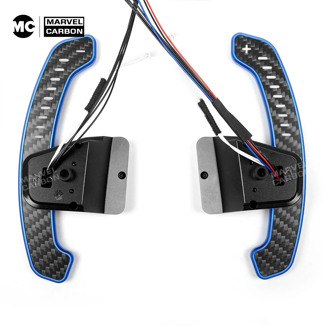 MC LED Aluminum Alloy Carbon Fiber Magnetic Paddle Shifters for Volkswagen MK8 Magnetic Paddle Shifter Various Colors