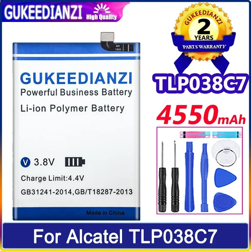 GUKEEDIANZI Replacement Battery TLP038C7 4550mAh for Alcatel One Touch