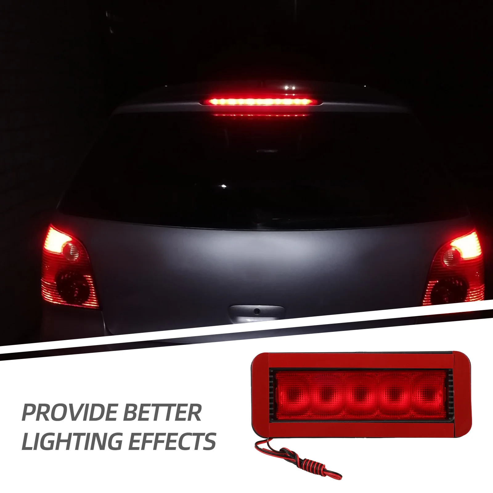 مجموعة ضوء الفرامل الخلفية LED، ضوء فرامل عالي التركيب، متين وسهل التركيب، متعدد الوظائف للسيارات المختلفة #3