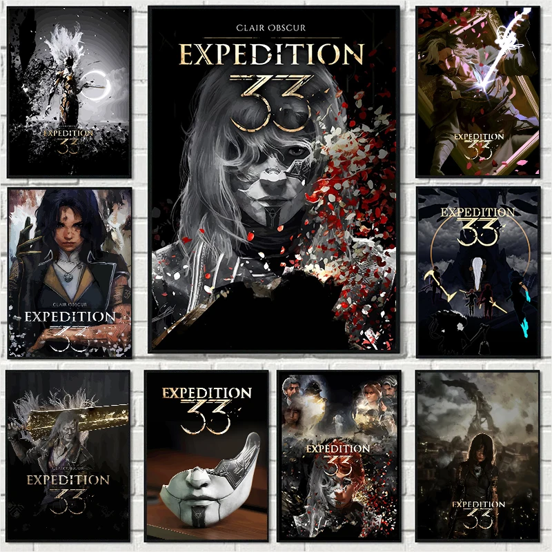 Modern Videos Games Clair Obscur Expedition 33 Poster Print HD Game Cover Canvas Painting Wall Art for Living Room Home Decor