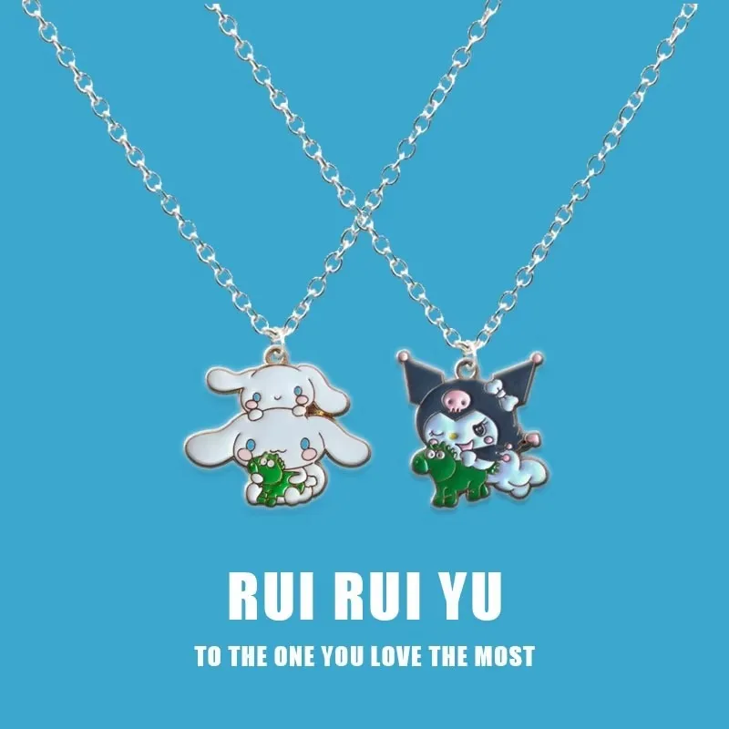 Sanrio Hello Kitty collier figurines d'anime Kuromi cannelle dessin animé alliage collier Anime marchandise décoration cadeau d'anniversaire