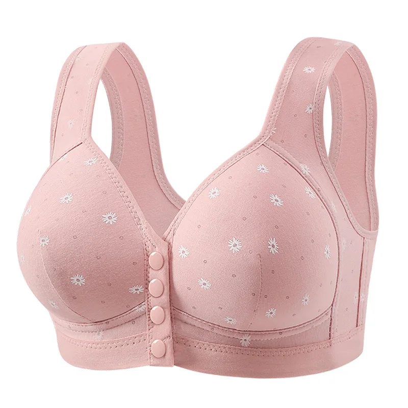 Damen-BH mit Vorderverschluss Still-BH Nahtloser Hübscher Rücken Große Größen Bügelloser Push-up Mädchen-BH Postpartum-BH