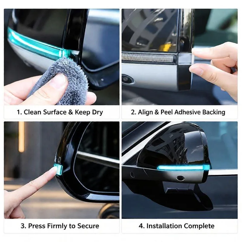 Auto-Rückspiegel-Führungsblock LED-Lampe Blinkerlicht Fahrassistenz-Seitenspiegel-Anzeigelampe Dekorative Zubehörteile – Detail 5