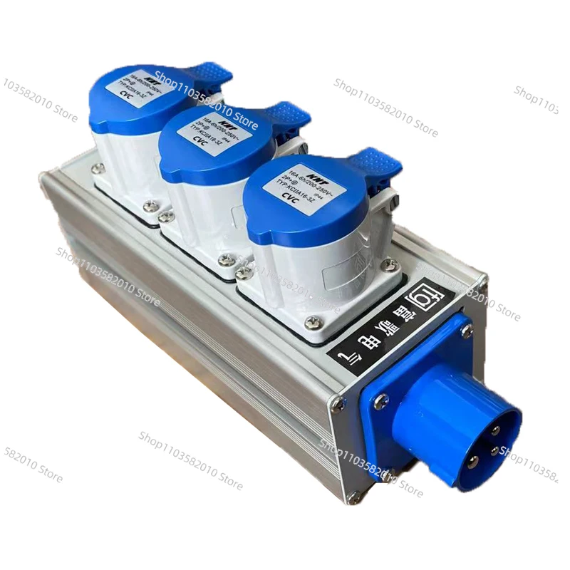 

3-Way small electric box, stage lighting engineering, large-screen power box,splitter box, control box 16A3-core industrial plug