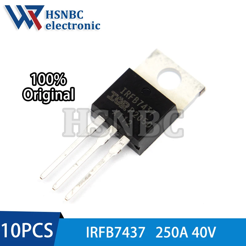 

10PCS IRFB7437 IRFB7437PBF TO-220 250A 40V N-Channel Power MOSFET Transistor 100% New Original