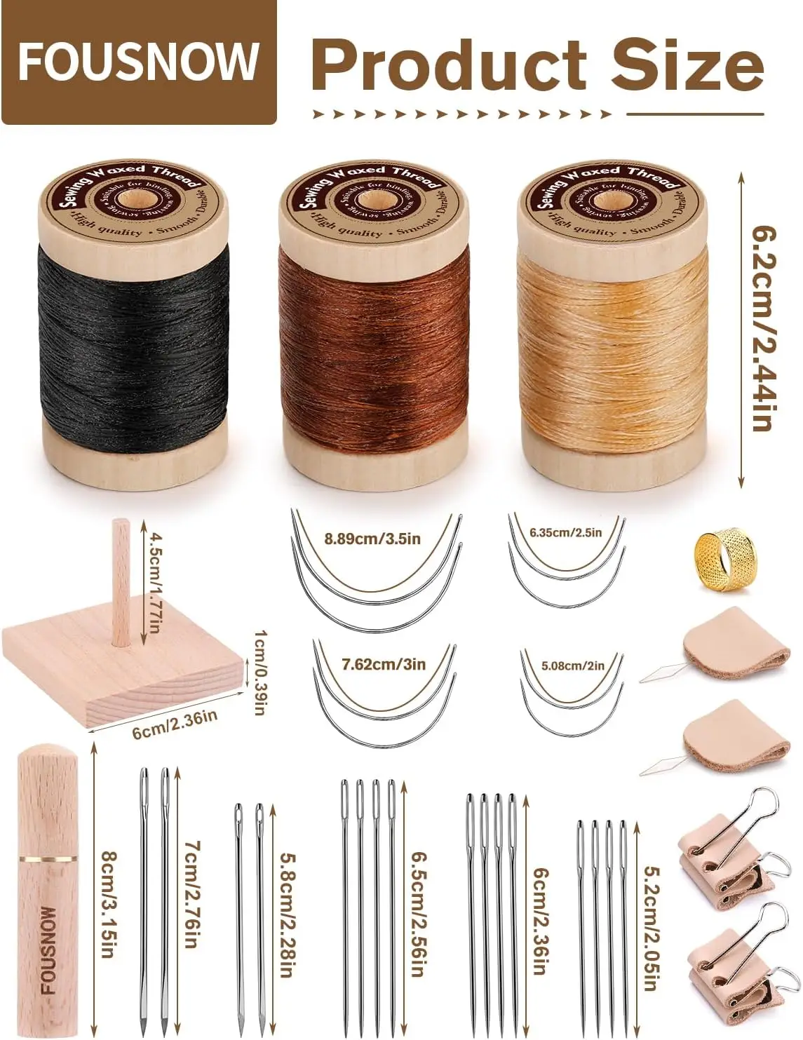 IMAZY مجموعة الخياطة الجلدية الإبر للخياطة اليدوية مع مشمع الموضوع الموثق كليب مجموعة الخياطة الثقيلة للأحذية أكياس قماش