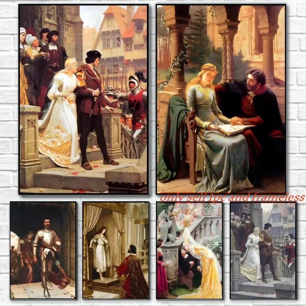 Honors Art E-Edmund Blair Leighton Poster Wall art poster paintings are suitable for clubs living rooms and bedroom