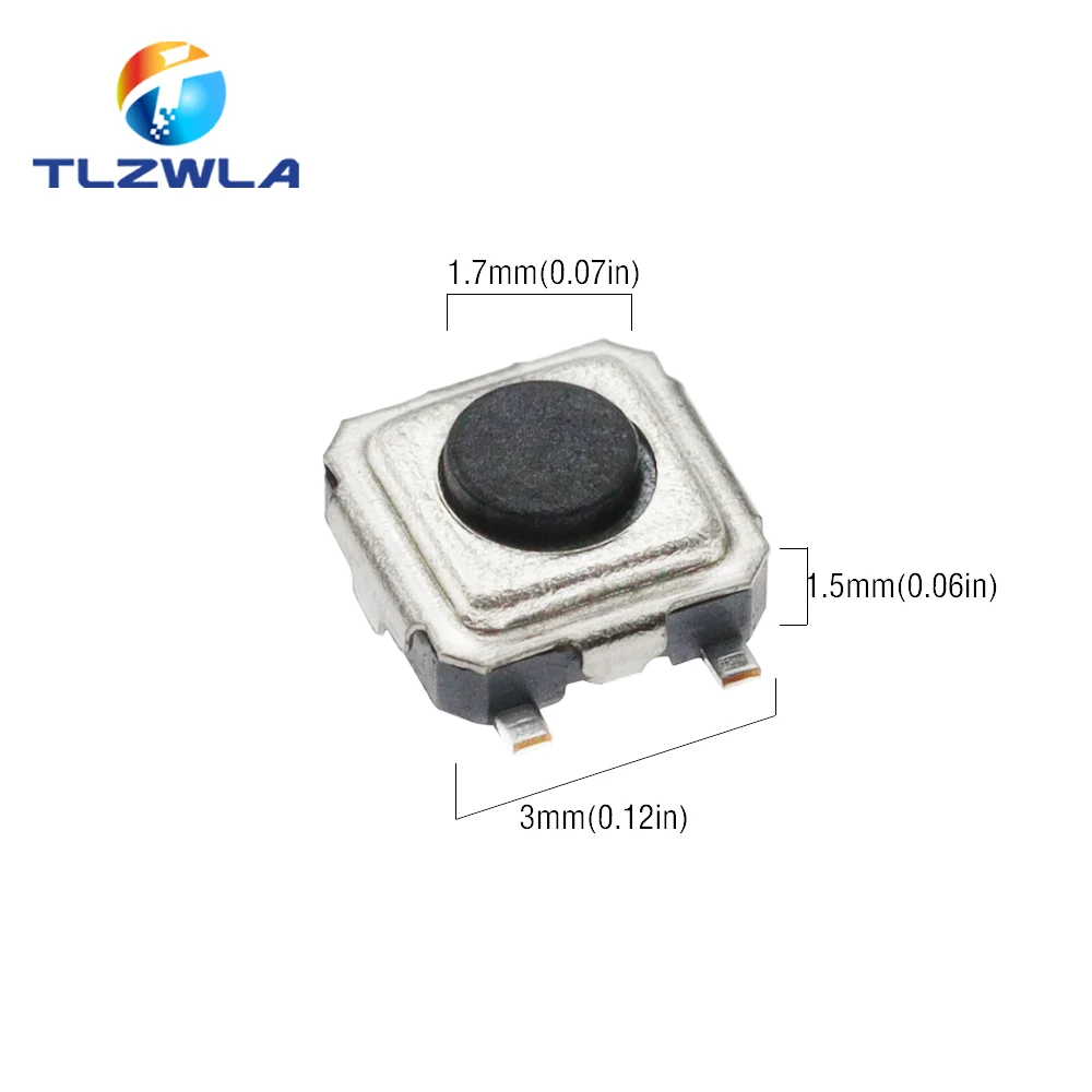 100PCS 3*3*1.5mm SMT Tactile Tact Mini Push Button Switch Micro Switch Momentary SMD 3X3X1.5MM