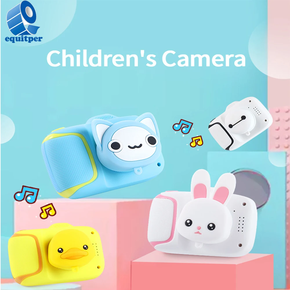 

EQUITPER Digital Camera Cartoon Photo Printer Baby Digital Camera 20 Million High List Reflex Camera Supports Multiple Languages