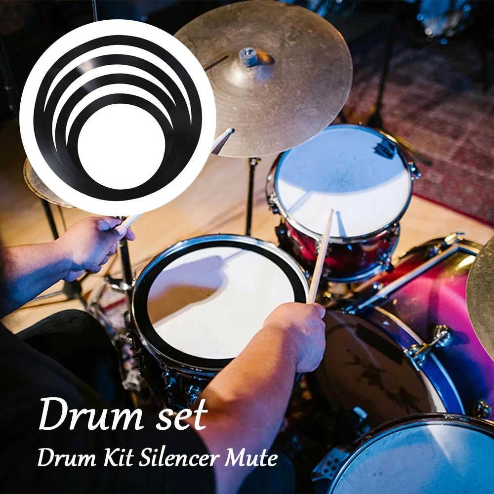 

Round Shape Drum Mute Rings 10/12/14/16 inch Home Delicate Drum Practice Pad Useful Off Dampeners Muffler Rings Drum