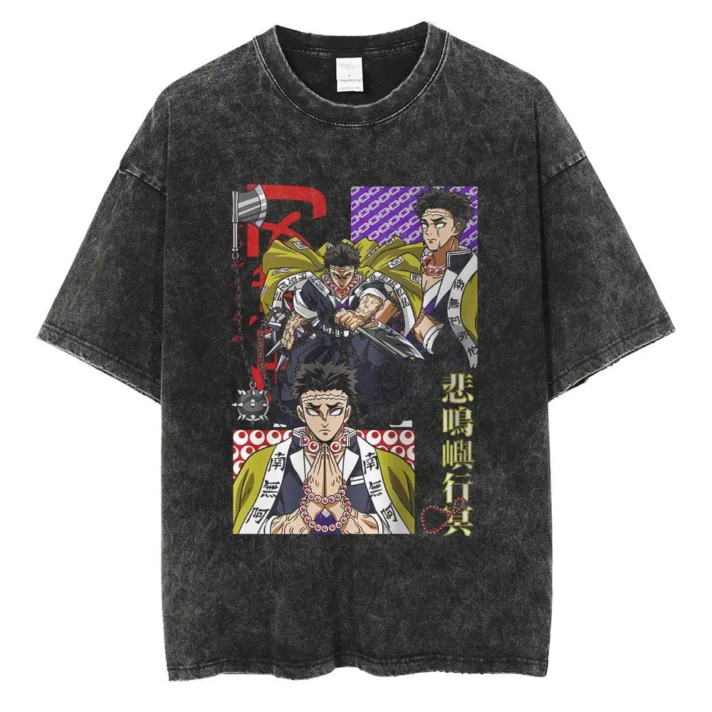 

Ретро-футболка унисекс с принтом Jujutsu Kaisen, свободного кроя, из хлопка, с коротким рукавом, повседневная