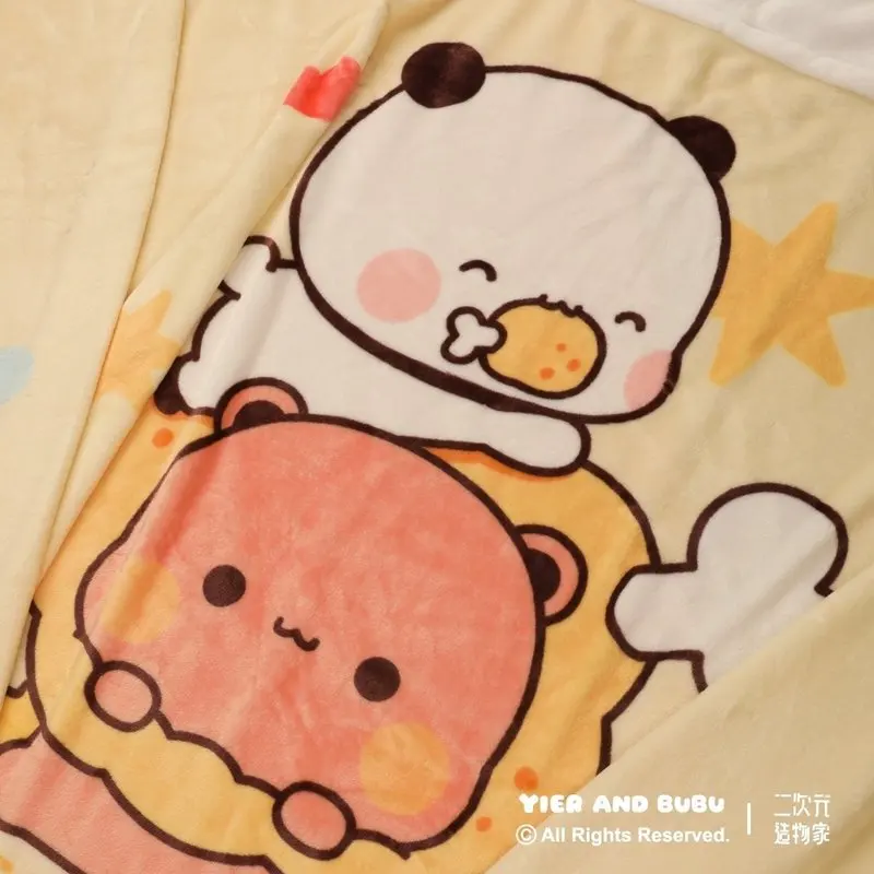 

Оригинальное одеяло-накидка Yier And Bubu с капюшоном, супермягкое, толстое, не линяющее, теплое, для фанатов аниме, весна-осень