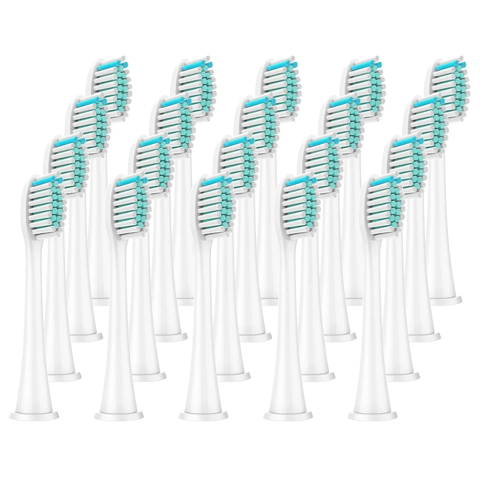 12/20 Pcs Replacement Brush Heads For Philips Sonicare Health Electric Toothbrush Heads Black and White