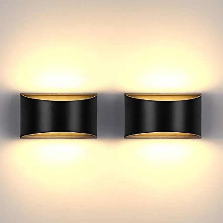 

Lightess LED Lights Set of 2 Dimmable Wall Sconce Indoor Wall Mount Lighting for Bedroom Hallway Living Room, 3000K Warm White