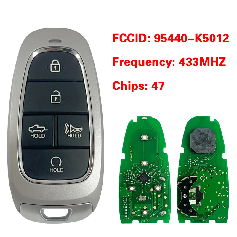 

CN020311 Aftermarket 5 Buttons Smart Key For Hyundai Santa Cruz Proximity Remote 2021-2023 FOB-4F28 47 Chip 433Mhz 95440-K5012