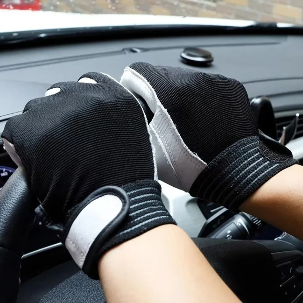 Thickened Labor Insurance Gloves Flex Grip Wear-Resistant Protective Gloves Comfortable Leather Work Gloves Welding
