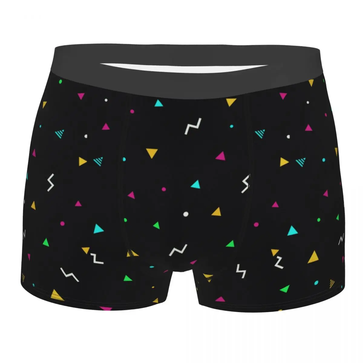 Cute Geometry Man Underwear Boxer Briefs Shorts Panties Fashion Breathable Underpants for Homme