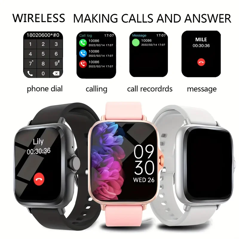 

2026 New Fashion Smart Watch 1.85 Inch Display Bluetooth Calling Music Playback Fitness Timer Sports Smartwatch For Men
