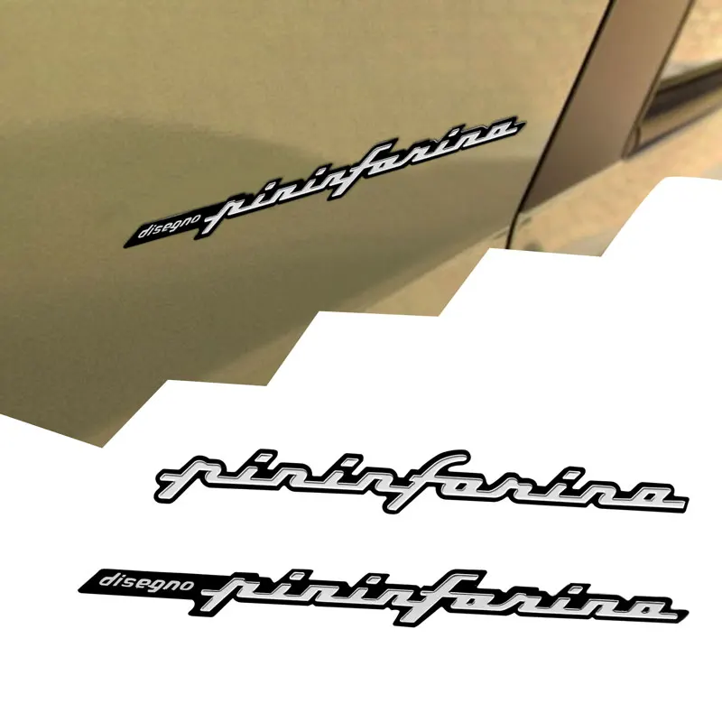 3D Aluminum Car Styling pininfarina disegno Emblem For Hyundai matrix Tucson Santafe Elantra Tiburon Auto Accessories