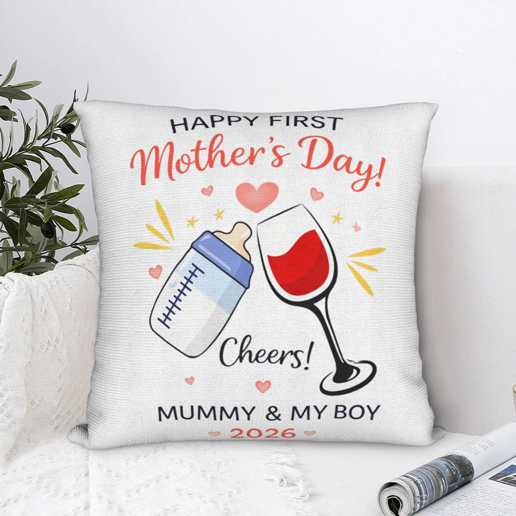 Our First Mothers Day Together Pillow Case  Soft Pillow Cover For Wedding Party Home Decor Fashion Pillowcases