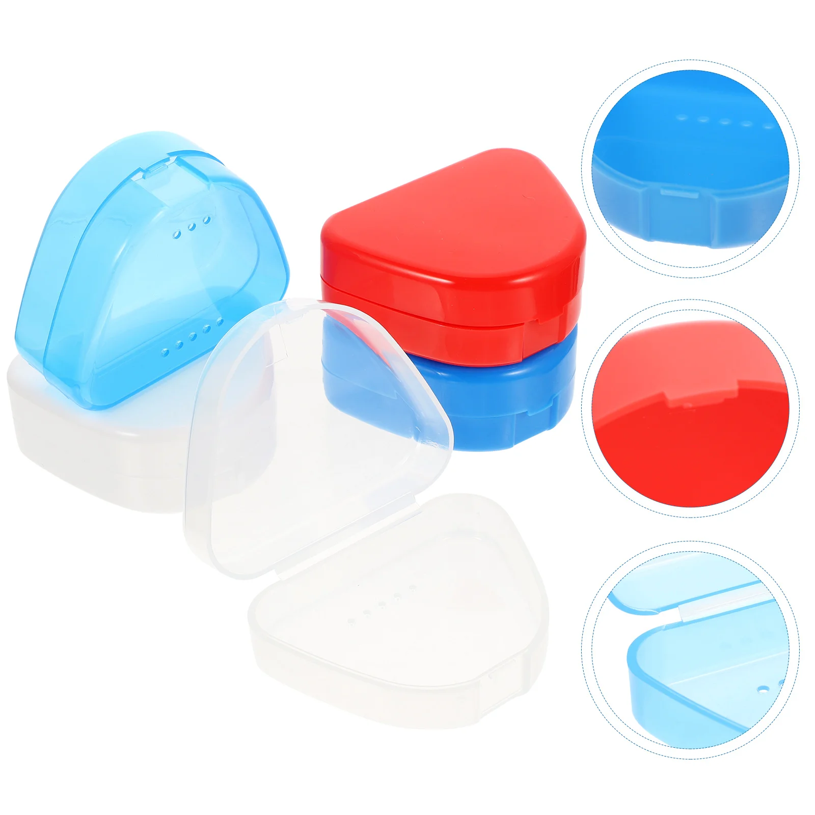 5 قطعة منظم دعامة الأسنان صندوق دعامة مقاوم للماء مادة عالية الجودة متينة محمولة للاستخدام اليومي صندوق أسنان علبة حمام أسنان #4