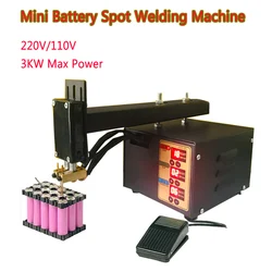 High Power Battery Spot Welder 18650 Lithium Batteries Contact Welding 3KW Precision Pulse Nickel Strip Spot Welding Machine