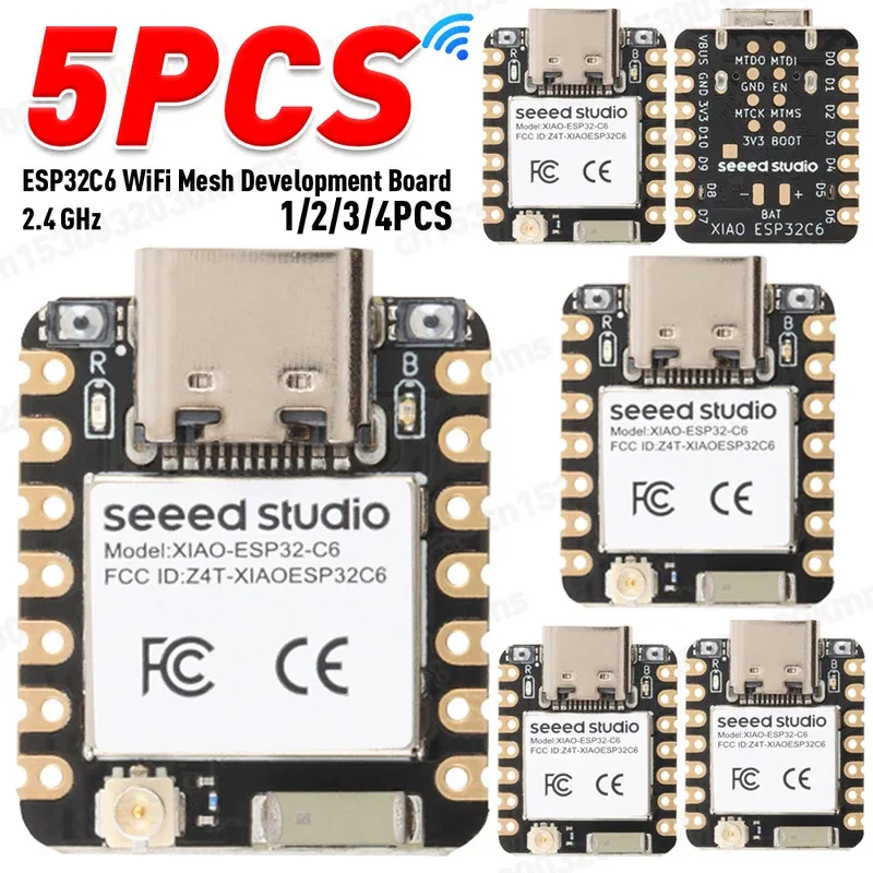 Seed Studio XIAO ESP32C6 WiFi 6+Bluetooth-compatible Ble 5 Support Zigbee Matter Development Board WIFI Wireless Module
