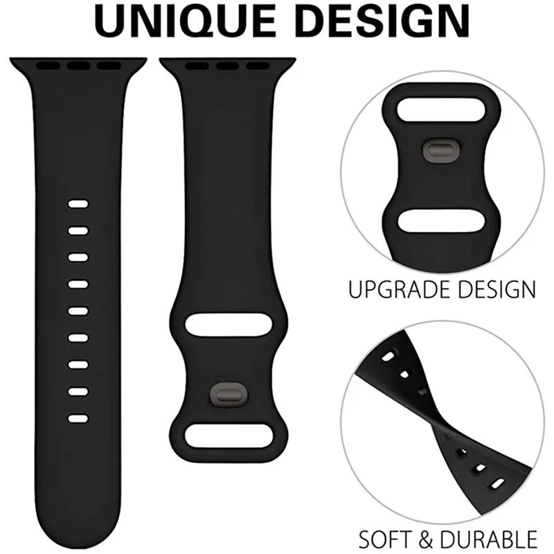 Sport Strap For Apple Watch Band 38mm 40mm 41mm 42mm 44mm 45mm 49mm Soft Silicone Correa Bracelet IWatch 9 Ultra 8 7 6 5 4 3 SE