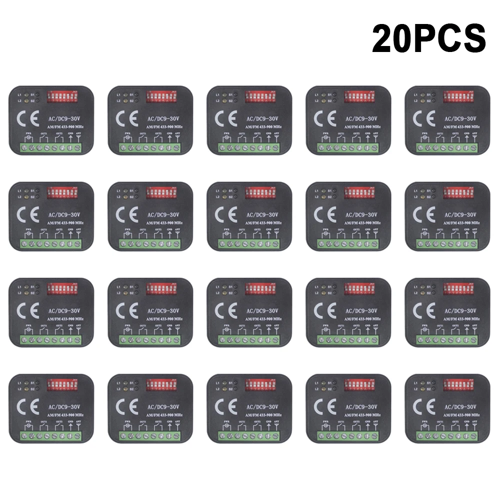 SMG-662 300-900mhz Universal Garage Door Remote Control 433mhz 868mhz Receiver Switch 2CH AC/DC 9-30V Sell in a Package