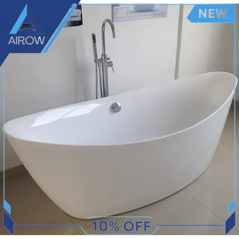 for UK Classical Plastic Portable Adult Freestanding Bathtub Luxury Lucite Acrylic Resin Shoe Shape Bath Tub Home Spa Relax