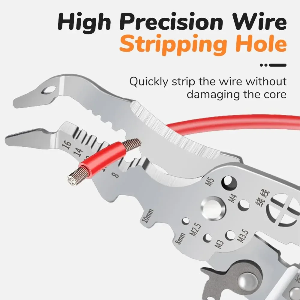 Multifunctional Wire Crimper Pliers Cable Cutter Automatic Adjustable Electrical Wire Stripper Stripping Terminal Hand Tool