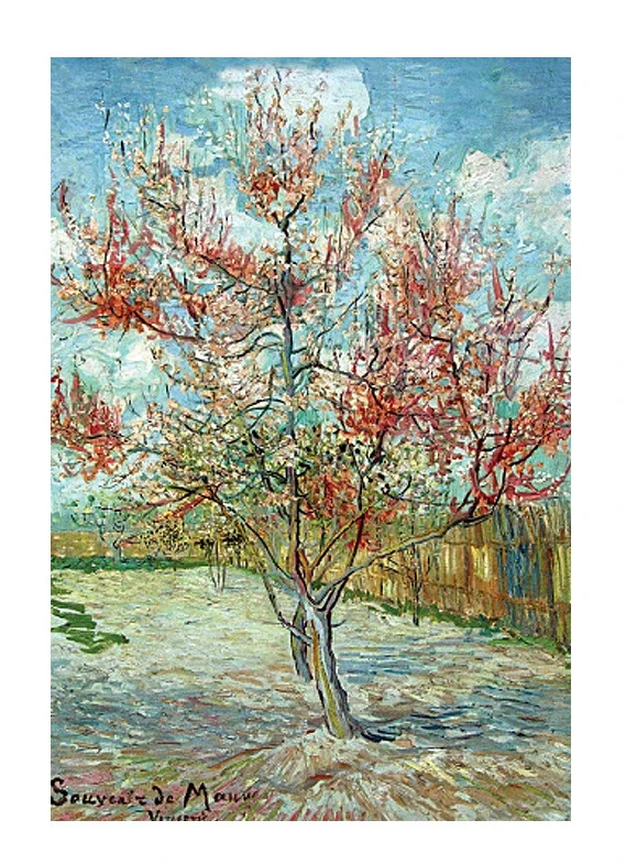 

1000 Pieces Jigsaw Puzzle Landscape Blossoming Peach Tree by Van Gogh,Stress Reducing Toys Holiday gift Perfect for DIY Creative