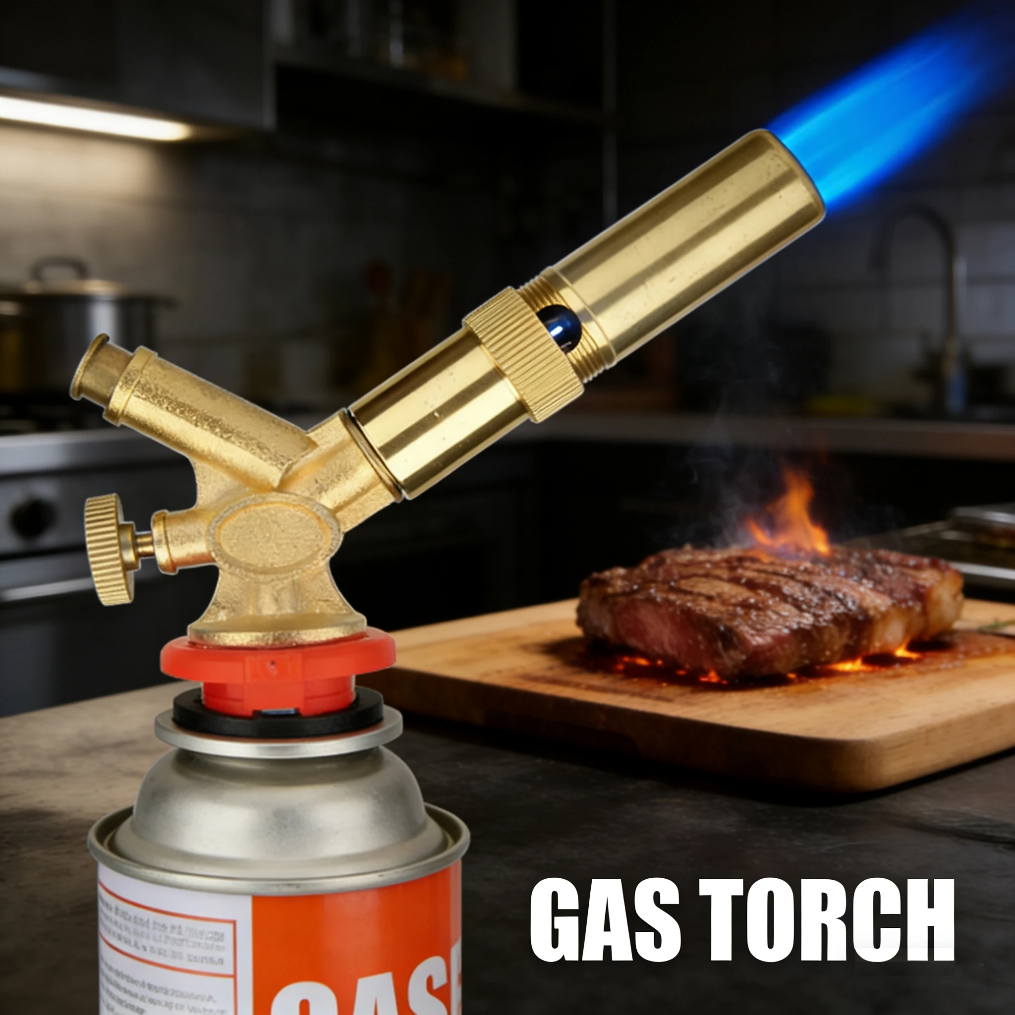 

Портативная медная газовая горелка-факел для сварки, бутановая горелка, кухонная зажигалка, уличный кемпинговый факел, оборудование для сварки