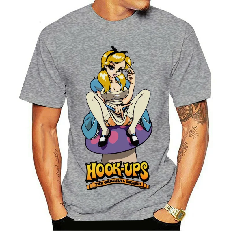 New T Shirt Hookups Alison Promo T-shirt Men Cotton Tshirt Anime Tees Tops Streetwear Oversize