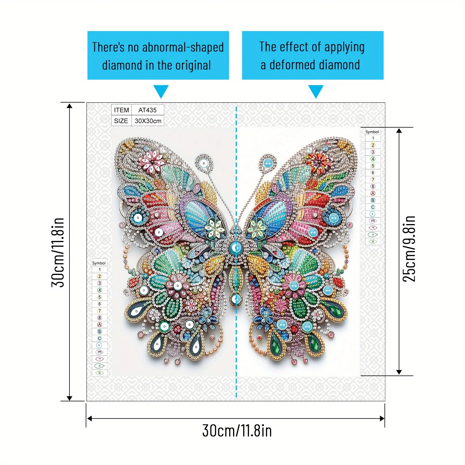 Diamond Art Painting Kits for Adults, DIY Butterfly Special Shape Diamond Art Kits, Diamond Gem Art Painting for Wall Decoration