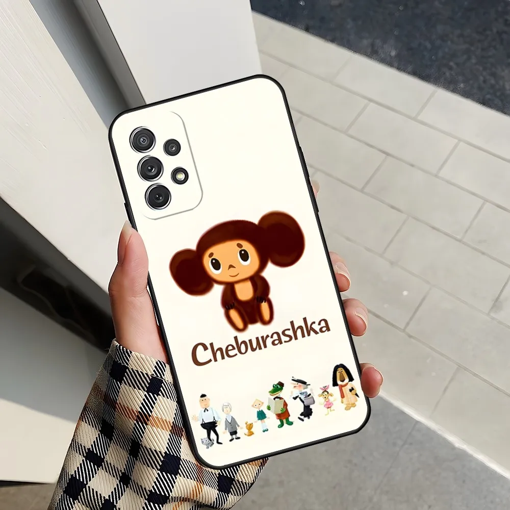 Cute Cartoon Cheburashka Phone Case for Sumsung Galaxy S24 S23 S22 S21 S20 A24 A34 A54 A53 N20 M54 Fe Plus Ultra Cover