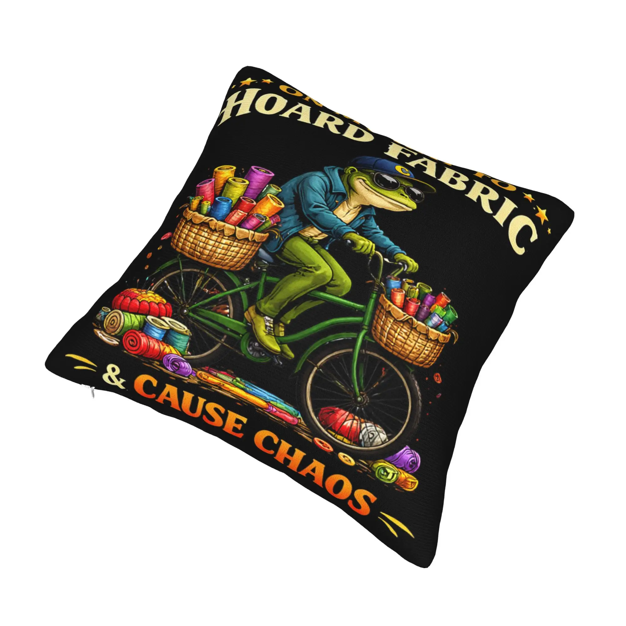 On My Way to Hoard Fabrics and Cause Chaos Pillow Cover Product Cushion Cover Decorations Pillow Case Cover Home Multiple Sizes